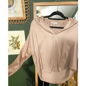 Satin like blouse. Pink tones. Size XS.